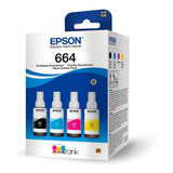 Pack Original De Botellas De Tinta Epson T664 (4 Colores)