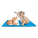 Manta Mat Refrescante Gel Refrigerante Mascotas Xl 90x50 Cms Color Azul Acero Diseño Pet Cool Mat