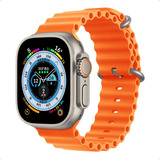 Pulseira Oceano Para Apple Watch Ultra 49mm 45mm 44mm 42mm Cor Laranja