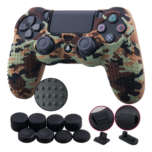 Funda Joystick Ps4 9cdeer Silicona Camuflado