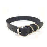 Collar P/ Perro Cuero Natural Ancho 16 Mm, Largo 36 Cm Negro