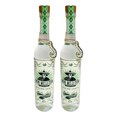 Dos Botellas Licor De Agave Don Melitón 750 Ml Con Gusano | Meses sin interés
