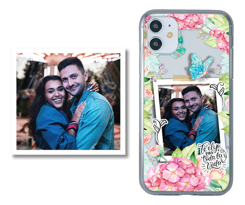 Funda Para iPhone Flores Personalizada Con Foto Favorita