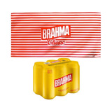 Lona De Playa Brahma Grande 1,50 X 0,70 Cm + 6 Latas Cerveza