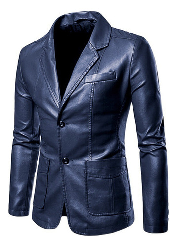 Oferta Blazer De Cuero Slim Fit Para Hombre