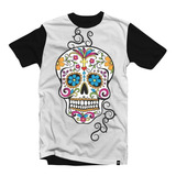 Camiseta/camisa Caveira Mexicana -colorida /caveira 5