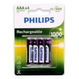 Pilha Recarregavel Philips Aaa Com 4 Pilhas