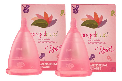 Copa Menstrual Angelcup® Rosa X2 De Silicona Certificada