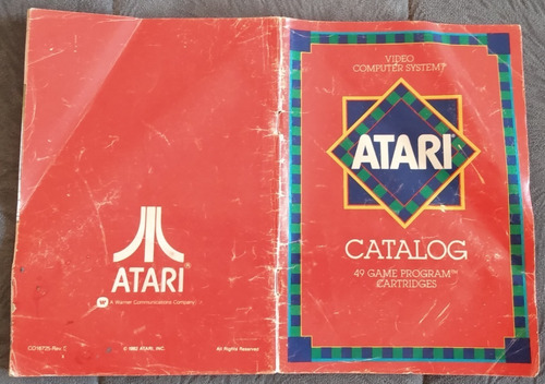 Catálogo De Jogos Atari Antigo Anos 80