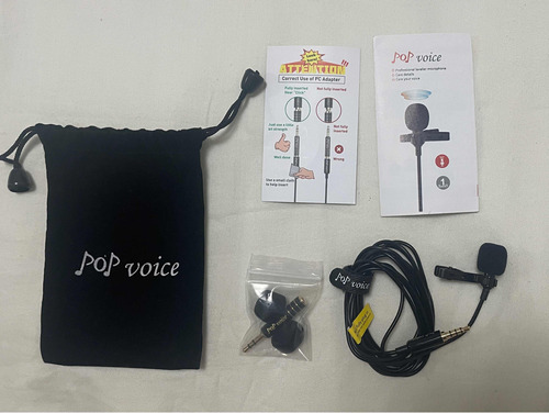 Microfone De Lapela Profissional Pop Voice Pv510+ Lavalier