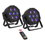 Yeesite - Paquete De 2 Luces Pares, 70 W, 7 Led, Rgbw, 4 En.