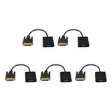 5 Cables Adaptadores Dvi A Vga De 1080p, Cable Dvi-d A Vga 2