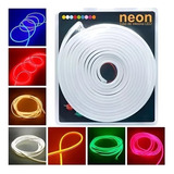 Neon Flex 12v Rollo X5 Metros Con Fuente Adaptador Incluido