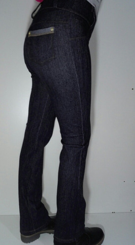 Pantalon Calza Recta Simil Jeans  Mujer  Talles Del 1 Al 6