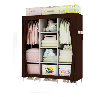 Closet Ropero Organizador Grande Armable Muebles Para Ropa Color Marrón | Envío gratis