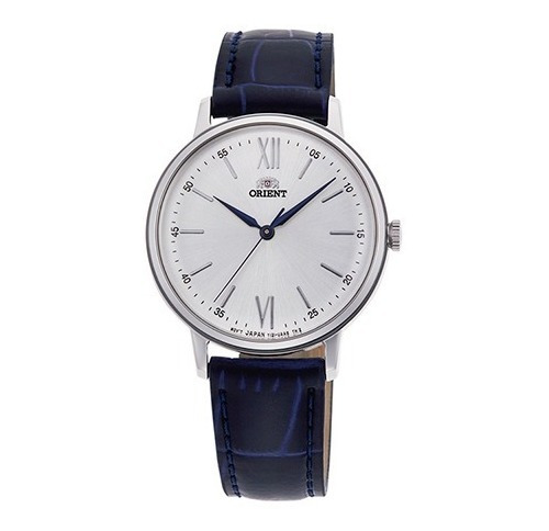 Reloj Orient Mujer Cuero Azul Sumergible Clasico Ra-qc1705s