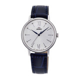 Reloj Orient Mujer Cuero Azul Sumergible Clasico Ra-qc1705s