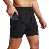 Shorts Corrida Academia Com Bolso Para Celular 2x1 Dry Fit