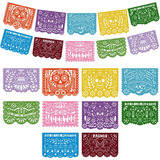 60 Piezas Pancartas De Fiesta Mexicana Kit De Suministros Pa