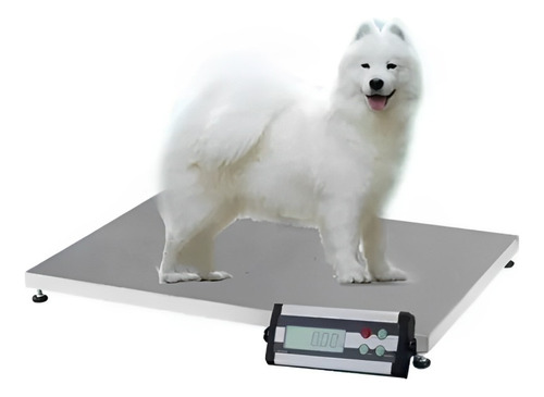 Balança Digital 400kg Inox Pet Veterinária 70x100 Bivolt