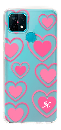 Funda Para Oppo Para Mujer Corazones Con Tu Letra Inicial