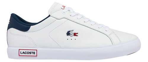 Tenis Lacoste Powercourt En Piel Tricolor Para Hombre