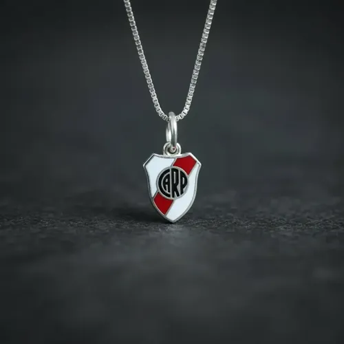 Cadena Dije Escudo River Plata 925 Chico Futbol Regalo