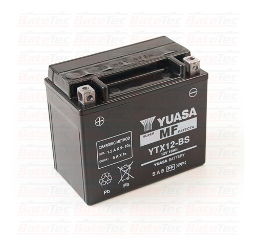 Yuasa Ytx12-bs Batería De Moto Agm 12v 10ah Larga Duración