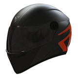 Casco Vertigo V50 Infinity Negro Mate/naranja - Andes Motors