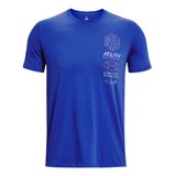 Polera Ua Run Anywhere Azul Para Hombre Under Armour