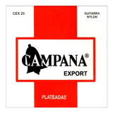 Campana Cex20 Export Plateadas Encordado Guitarra Criolla