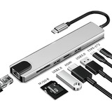 Adaptador Usb C Hub Para Mac Y Pc 8 En 1 Usb C - Hdmi - Red