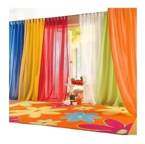 Cortinas Ambiente En Voile Varios Colores Excelente Calidad