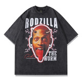 Playera Overside Dennis Rodman Deslavada Gran Calidad