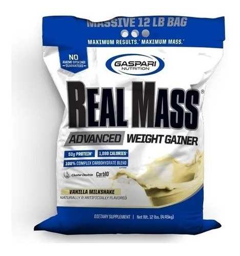 Proteina Gaspari Nutrition Real Mass Advanced 12 Lbs Ganador