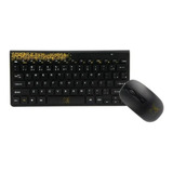 Kit Teclado E Mouse Sem Fio Freestyle Amarelo - Maxprint 