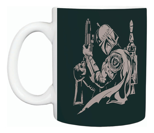 Taza Blanca Raiders Las Vegas. Boba Fett