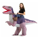 Traje De Dinosaurio Hsctek Inflable Para Adultos Con Sonido.