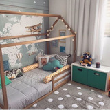 Cama Casita Niños Montessori Baranda Sin Patas 1.90 15 Días!