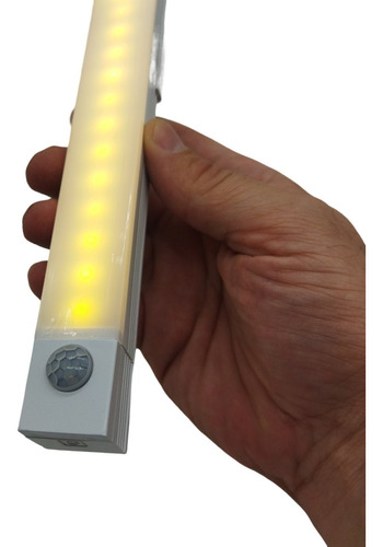 Luminária Led 40cm Sensor Presença Lâmpada Recarregavel