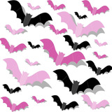 Bates Rosados Para La Pared Halloween Bats 3d Blush And Bl