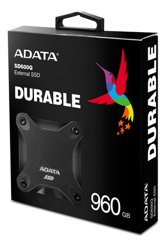 Disco Sólido Ssd Externo Adata Asd600q 1tb (960gb) Negro