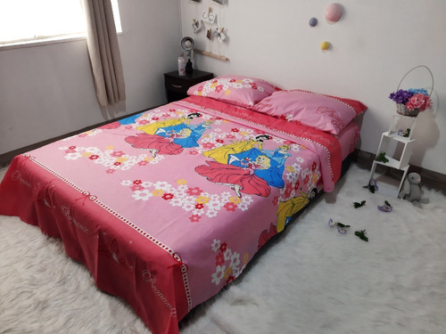 Juego De Sabanas - Cama Sencilla 100 X 190 X 25 - Princesas