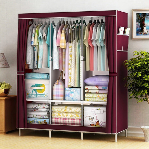 Armario Closet Organizador Ropa Ropero Zapatero Rack Armable Color Terracota