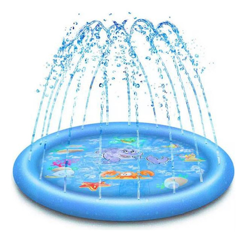 Alfombra De Agua 160cm Piscina Lanza Chorros Niños 