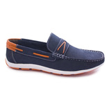 Sapatilha Masculina Em Couro Mocassim Drive Estilo Conforto