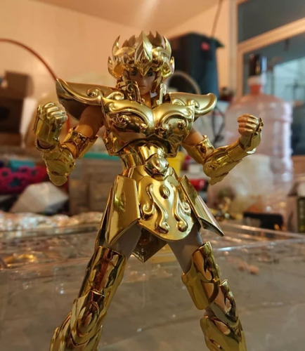 Figura Caballero Del Zodiaco Oro 24k Saint Seiya Aiolia Leo