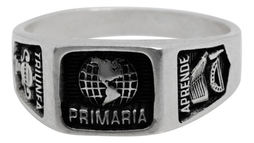 Anillo Graduación Kinder Prim Secu Prepa Plata925 +obsequio