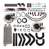 Universal T3 Turbo Kit Intercooler+piping+bov+ 2x Fuel O Rcw