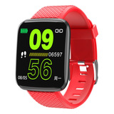 Smart Watch Gtc Swg-003 Reloj Inteligente Color De La Caja Roja Color De La Malla Rojo